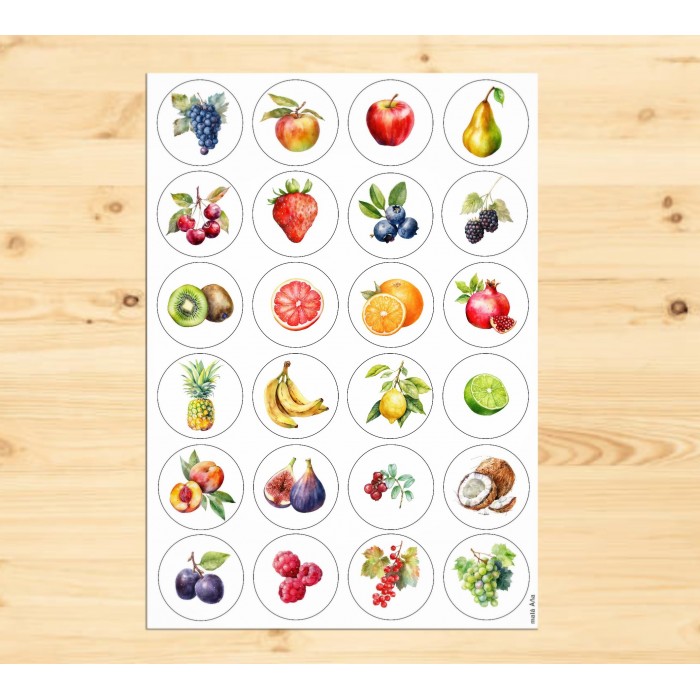 Samolepky kolečka OVOCE