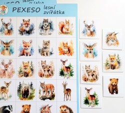 pexeso LESNÍ ZVÍŘÁTKA